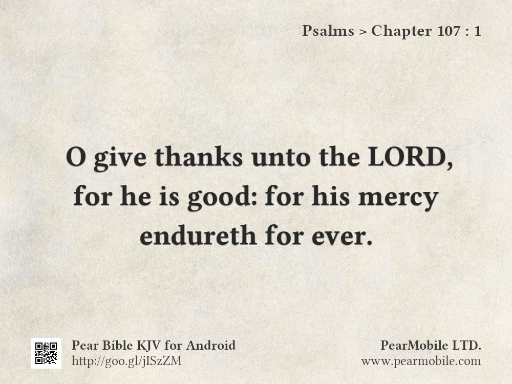 Psalms, Chapter 107:1